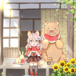 This is a pixiv picture whose title is 季節のオオカミちゃん.