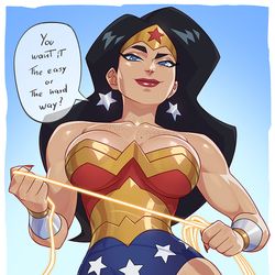 This is a pixiv picture whose title is Wonder Woman.