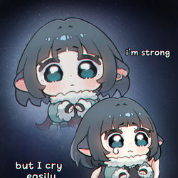 This is a pixiv picture whose title is 😭.