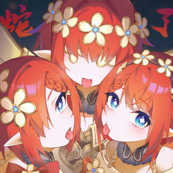 This is a pixiv picture whose title is she年大吉——.