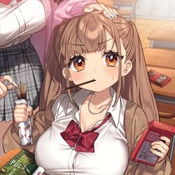 This is a pixiv picture whose title is 「明日からまたダイエットするし…今日だけは良いの！」.