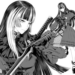 This is a pixiv picture whose title is 刀を装備した らでんちゃん.