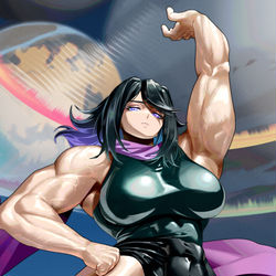 This is a pixiv picture whose title is Supergirl vs God.