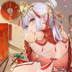 This is a pixiv picture whose title is 尘白「辰星-琼弦」.