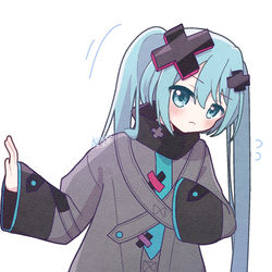 This is a pixiv picture whose title is ✖ミク✖.