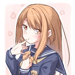 This is a pixiv picture whose title is ポンデリングを食べる椿ちゃん.