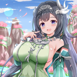 This is a pixiv picture whose title is 藍硯.