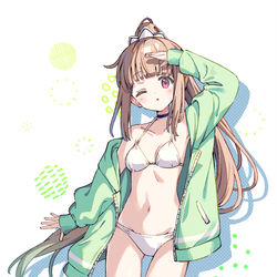 This is a pixiv picture whose title is 水着パーカー.