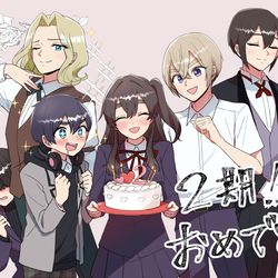 This is a pixiv picture whose title is 100カレの2期.