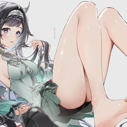 This is a pixiv picture whose title is 藍硯.