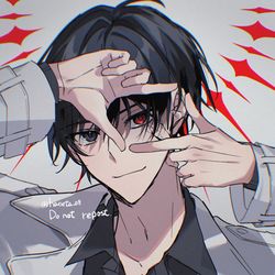 This is a pixiv picture whose title is 視る.