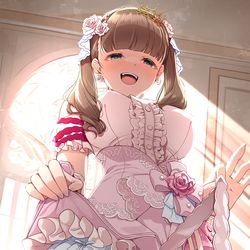 This is a pixiv picture whose title is 【398+】　「これ引っ張ってみてください♥」.