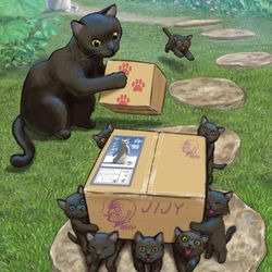 This is a pixiv picture whose title is 猫の宅急便3.