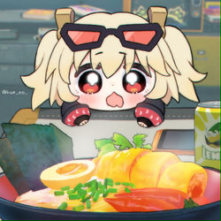 This is a pixiv picture whose title is 🍜.