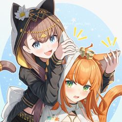 This is a pixiv picture whose title is 耳揉み.