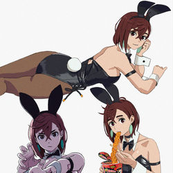 This is a pixiv picture whose title is Bunny Girl Momo.