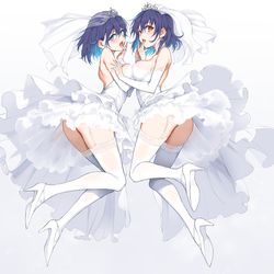 This is a pixiv picture whose title is ウェディング楓と鈴.