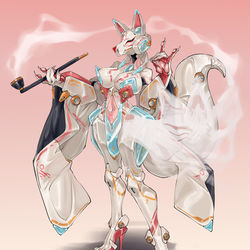 This is a pixiv picture whose title is 恐兽—白垢狸.
