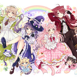 This is a pixiv picture whose title is 「猫メル」集合イラスト.