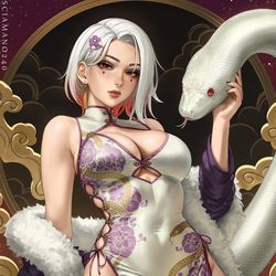 This is a pixiv picture whose title is Bianca Lunar New Year - OC.