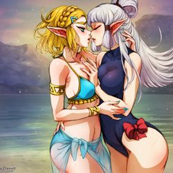 This is a pixiv picture whose title is ZeIda x Paya.