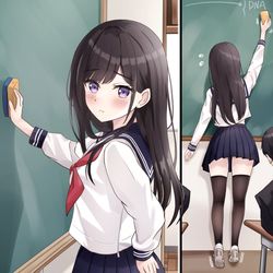 This is a pixiv picture whose title is 「あっ…見えてないですよね？」.