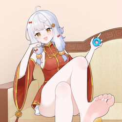 This is a pixiv picture whose title is 福姬的玉足.