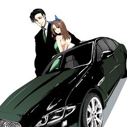 This is a pixiv picture whose title is キングとトレーナーの愛車.