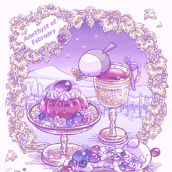 This is a pixiv picture whose title is 2月のアメジスト.