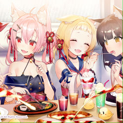This is a pixiv picture whose title is 食事.