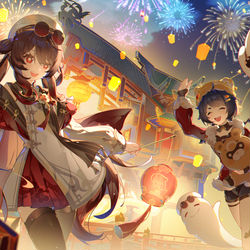 This is a pixiv picture whose title is 海灯节.