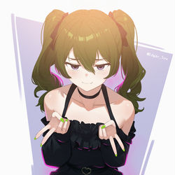 This is a pixiv picture whose title is 「ギャル♪」.