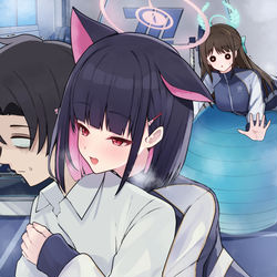 This is a pixiv picture whose title is 一緒に準備体操しよ♡.