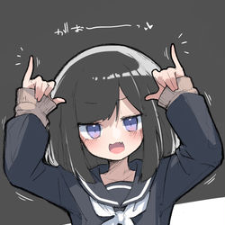 This is a pixiv picture whose title is 鬼ガール.