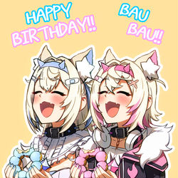 This is a pixiv picture whose title is 후와모코 생일.