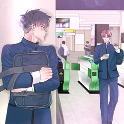 This is a pixiv picture whose title is 初恋～秘めた想い～.