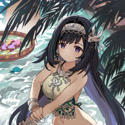 This is a pixiv picture whose title is 蓝砚-露天洗浴.