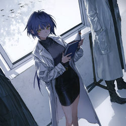 This is a pixiv picture whose title is <<研修期>>.