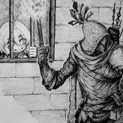 This is a pixiv picture whose title is Jumpscare.