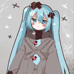 This is a pixiv picture whose title is バツミクさん.