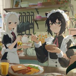 This is a pixiv picture whose title is めしうま～.