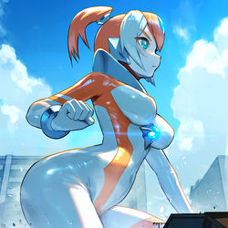This is a pixiv picture whose title is イクスガールフレア登場！.