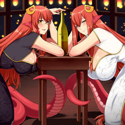 This is a pixiv picture whose title is New Year Lamias.