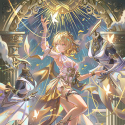This is a pixiv picture whose title is The Goldweaver.