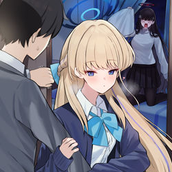 This is a pixiv picture whose title is 寒い日は一緒に温め合えば合理的です♡.