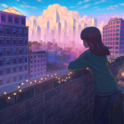 This is a pixiv picture whose title is Violet dusk.