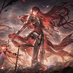 This is a pixiv picture whose title is The Knight of Beauty.
