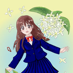 This is a pixiv picture whose title is 初恋に落ちた一瞬.
