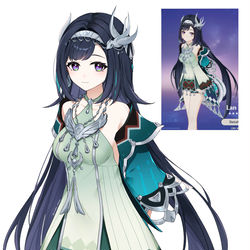 This is a pixiv picture whose title is 藍硯〜.