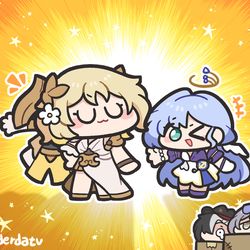 This is a pixiv picture whose title is 아글라이아랑 로빈 픽업이다~.